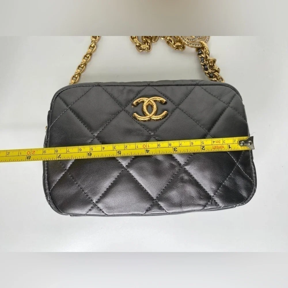 Chanel Métiers d’Art CC Jewel Mini Camera Bag – Rothenium (Grey) Color Lambskin - Picture 11 of 16